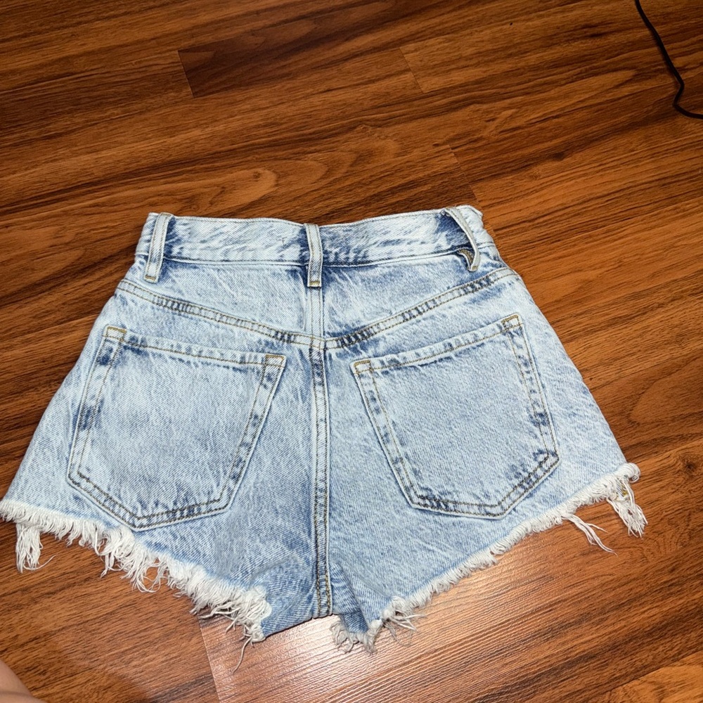 PacSun Light Blue Frayed Jean Shorts